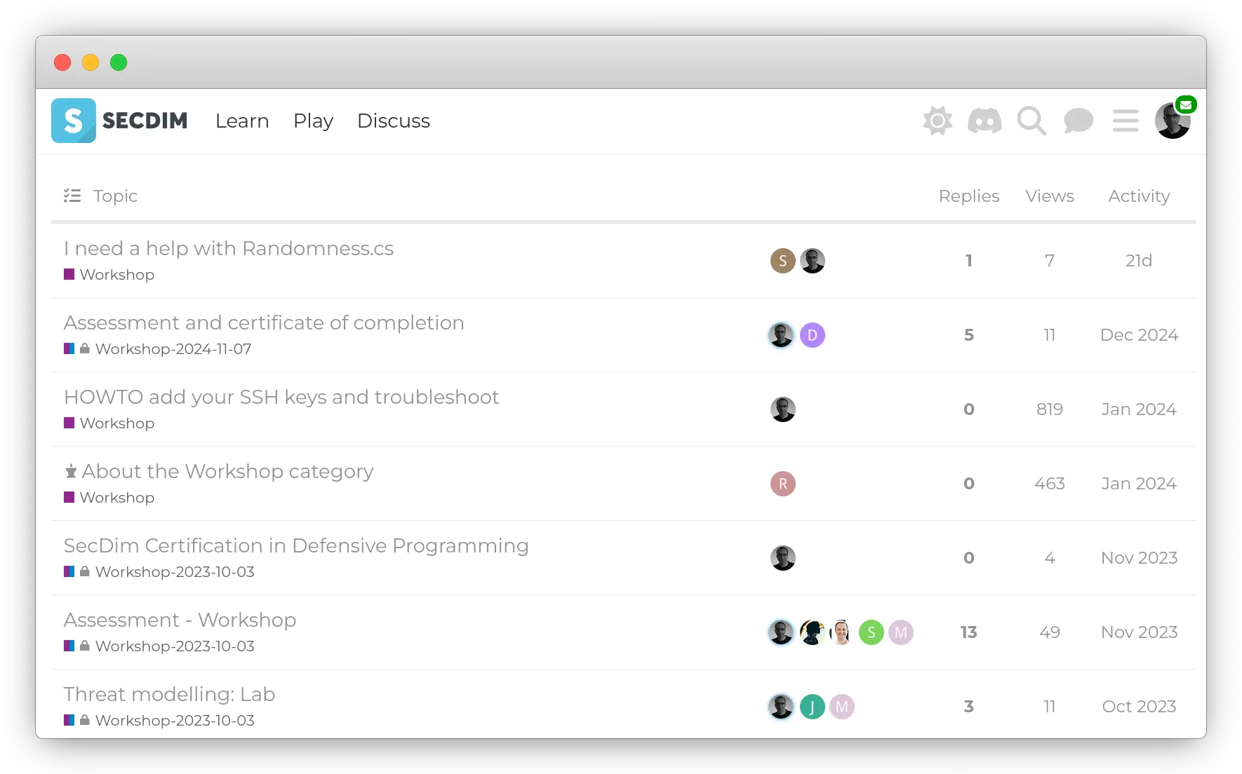 Discussion forums for your class